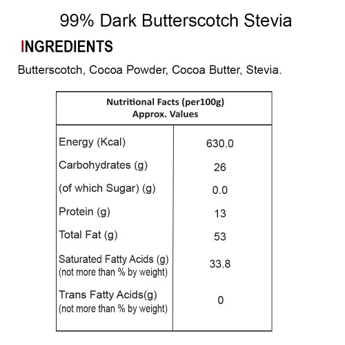 BOGATCHI Stevia Sugarfree Chocolate Bar, ButterScotch, 80g